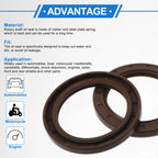 2X Oil Seal Rotary Shaft Seal FKM Rubber 58x80x8mm  