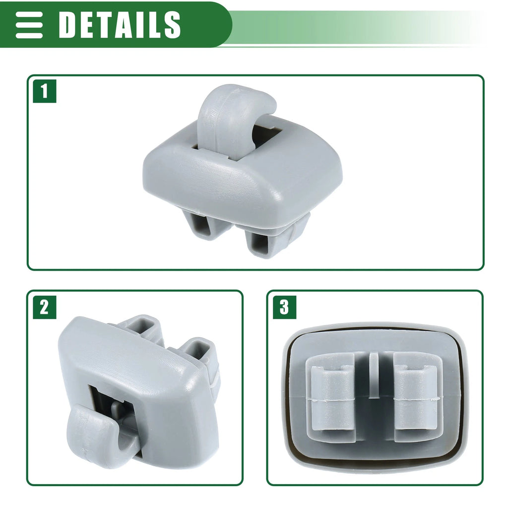 Sun Visor Holder Clip for Audi A6 Quattro (1998–2005) No. 4B0857562 Gray