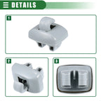 Sun Visor Holder Clip for Audi A6 Quattro (1998–2005) No. 4B0857562 Gray