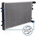 Radiator for Audi TT, Audi TT Quattro (2000–2006) w/ Hose Clamps 8-10mm 27-51mm