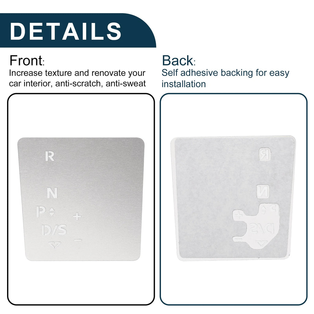 Gear Shift Panel Buttons Sticker for Audi A6 S6 A7 S7 Q7 SQ7 (2020–2023) Silver Tone