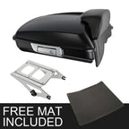 Matte Razor Trunk Backrest Chrome Mount for Harley Road King (2014–2026)