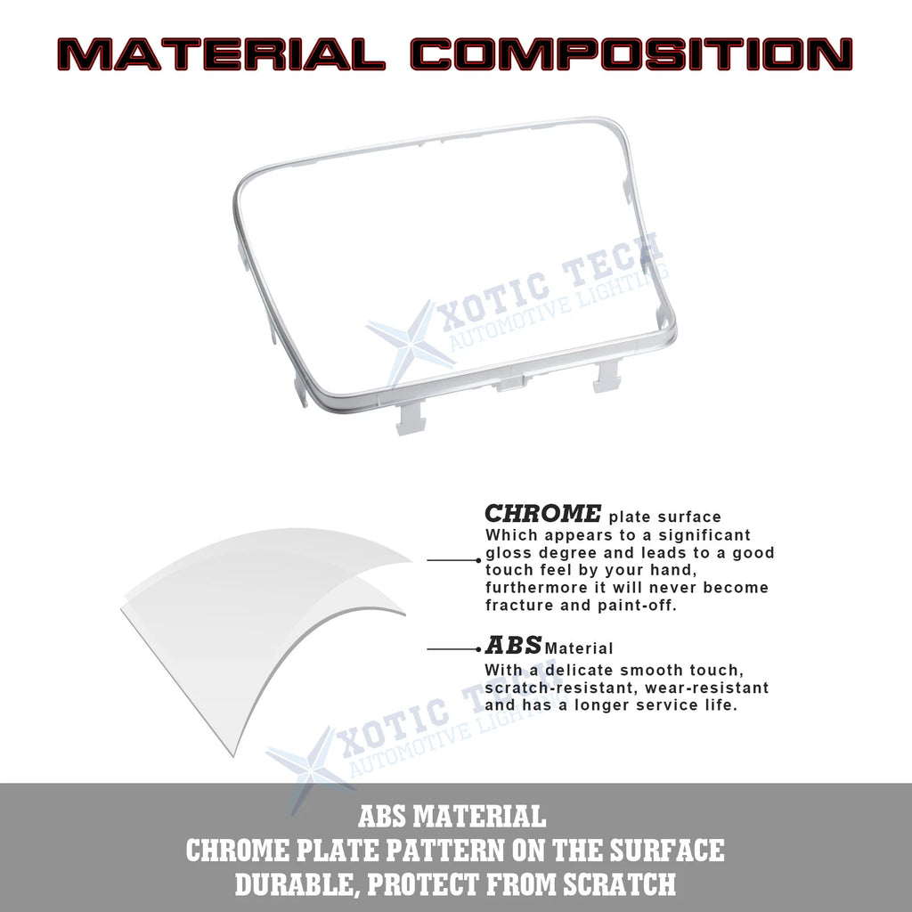 Chrome Center Ashtray Frame Trim for Mercedes-Benz W205 W253 (2016-2021)