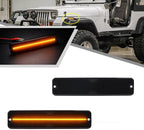 2X Smoked Amber LED Front Side Marker Light Lamp for Jeep Wrangler YJ (1987–1995)