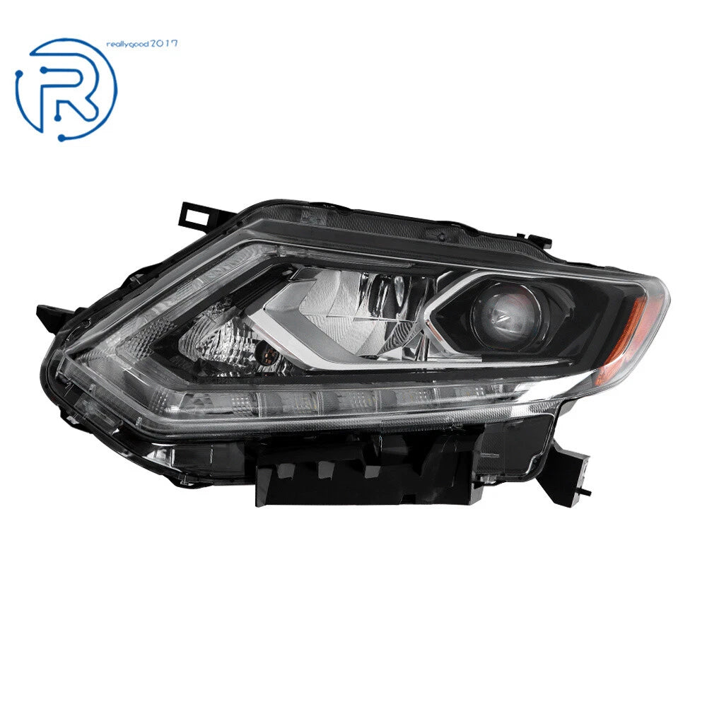 Black LED Headlight for Nissan Rogue (2014-2016) Left Side Assembly