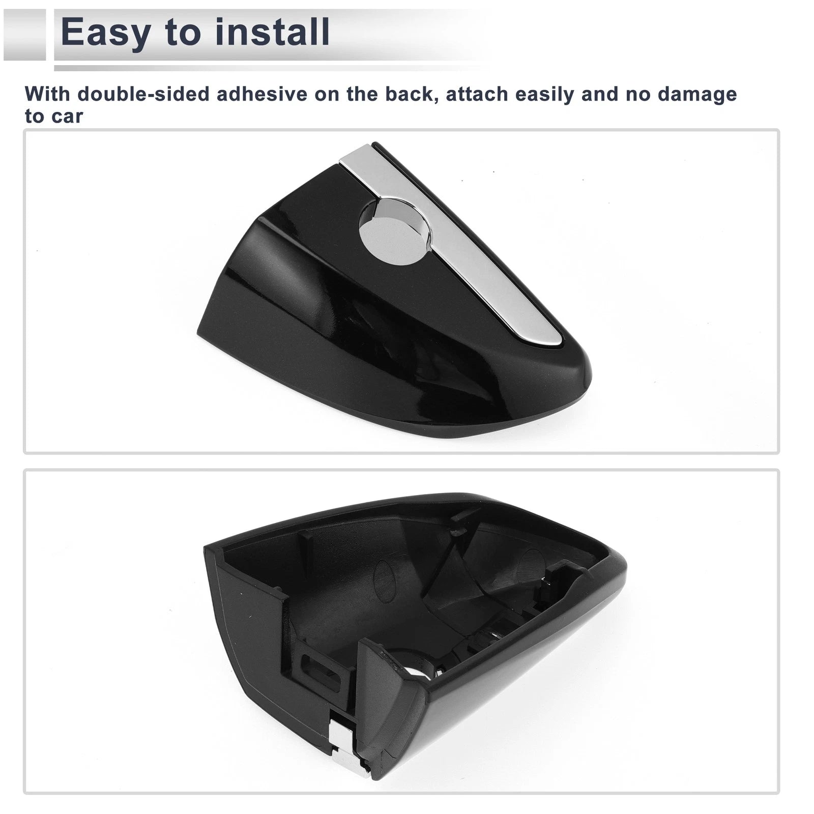 Front Left Door Handle Lock Cylinder Cover for Toyota Corolla (2014–2018) Black