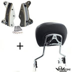 Chrome Backrest Sissy Bar Pad Docking for Harley Touring Road King (2009–2013)
