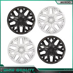 Set of 4 16" Silver Snap On Wheel Covers Hub Caps R16