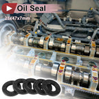 Set of 5 Rotary Shaft Oil Seals 25x47x7mm Nitrile Rubber for Various Models