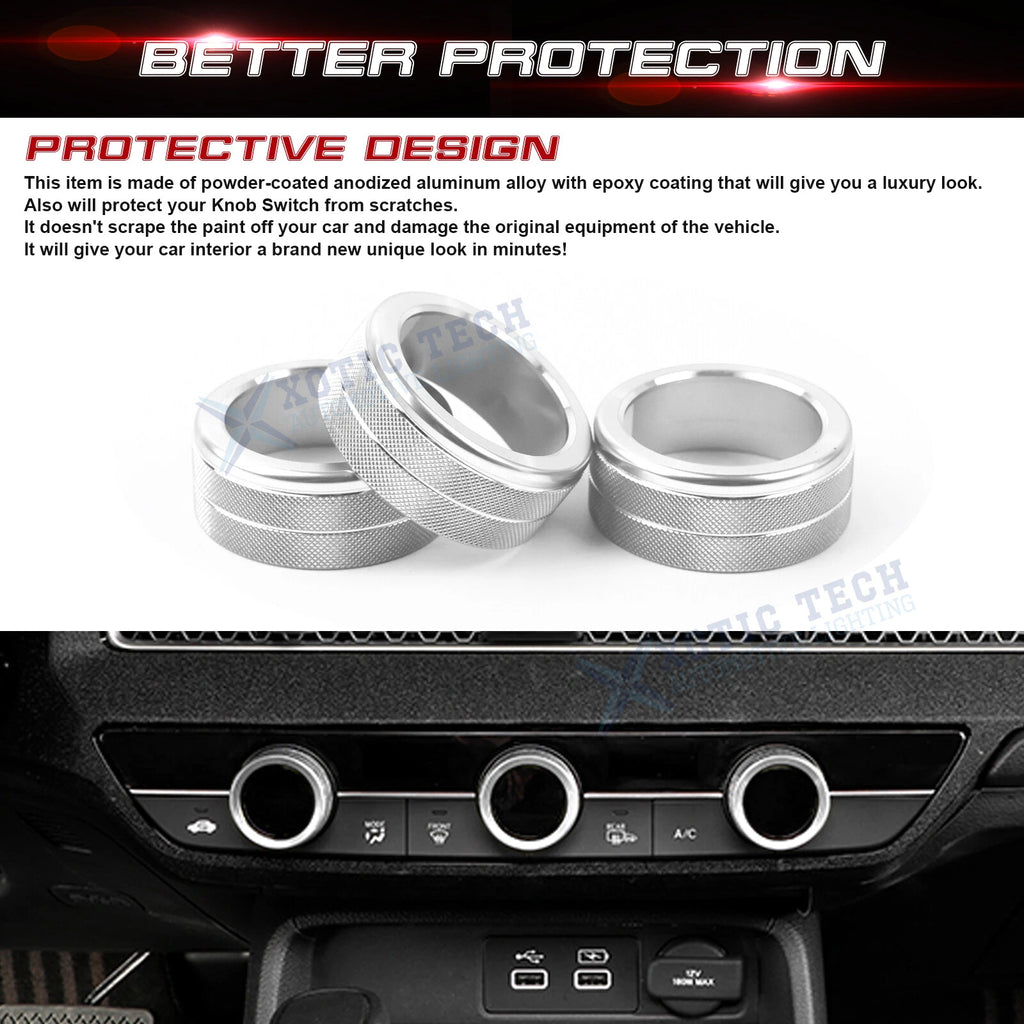 Center AC Climate Control Ring Cover Trim for Honda Civic (2016-2021)
