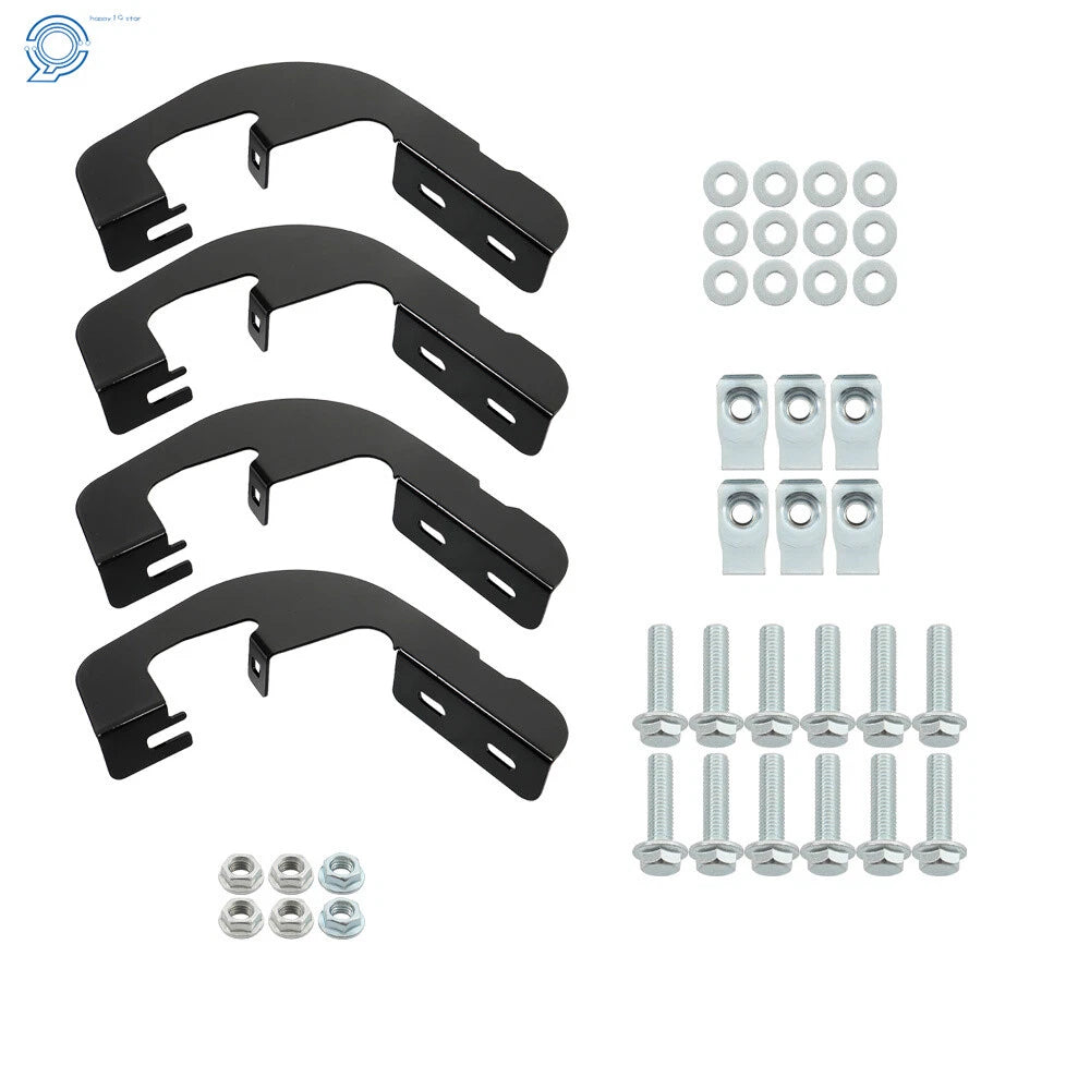Set of 2 Running Boards for Silverado Regular Cab (2007-2018) Black