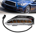 Front Left Turn Signal Light for Infiniti Q50 Q50s (2014–2020) LH Amber
