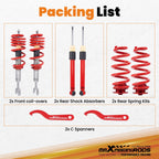 Set of 4 Coilover Shocks for Audi A4 B6 B7 (2001-2008) 2WD/Quattro