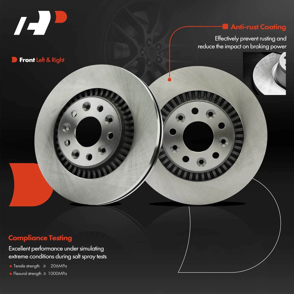 Front Disc Brake Rotors & Ceramic Pads for Ford Taurus (2008-2009)