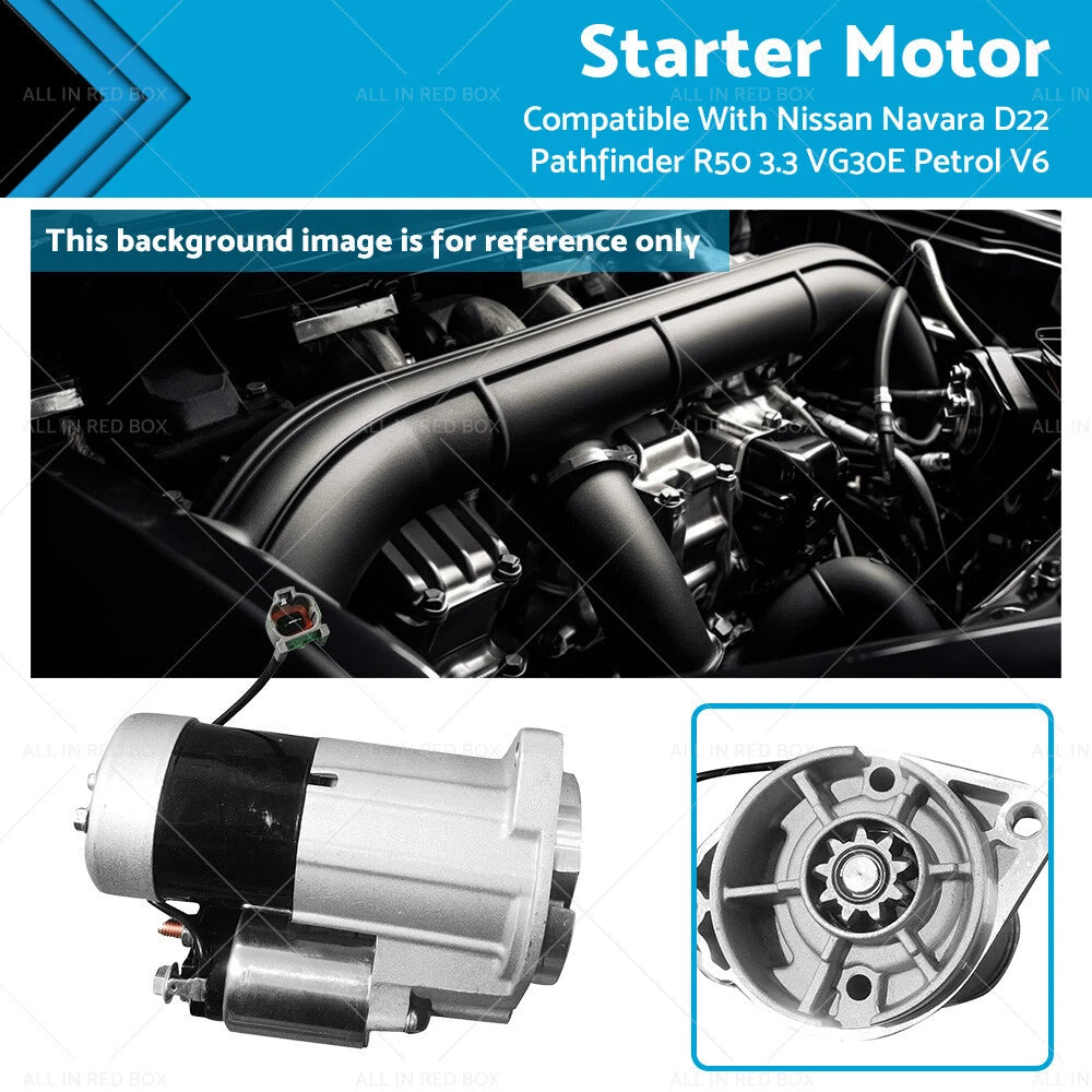 Starter Motor for Nissan Pathfinder R50 VG33E V6 3.3L Petrol (1995–2005)