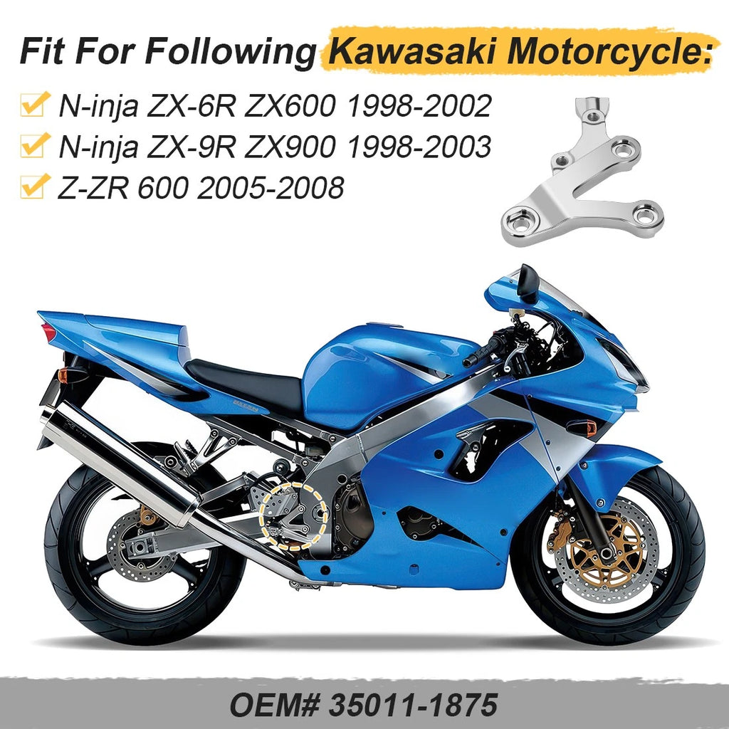 Right Foot Peg Step Mount for Kawasaki Ninja ZX-6R ZX600 ZX-9R ZX900 ZZR600 (1995–2008)