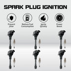 Set of 6 Ignition Coils & 6 Iridium Spark Plugs for Nissan Maxima (2009–2020) UF550