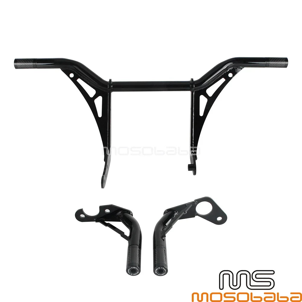 Front & Rear Engine Guard Crash Bar for Harley Softail Low Rider (2007-2023)