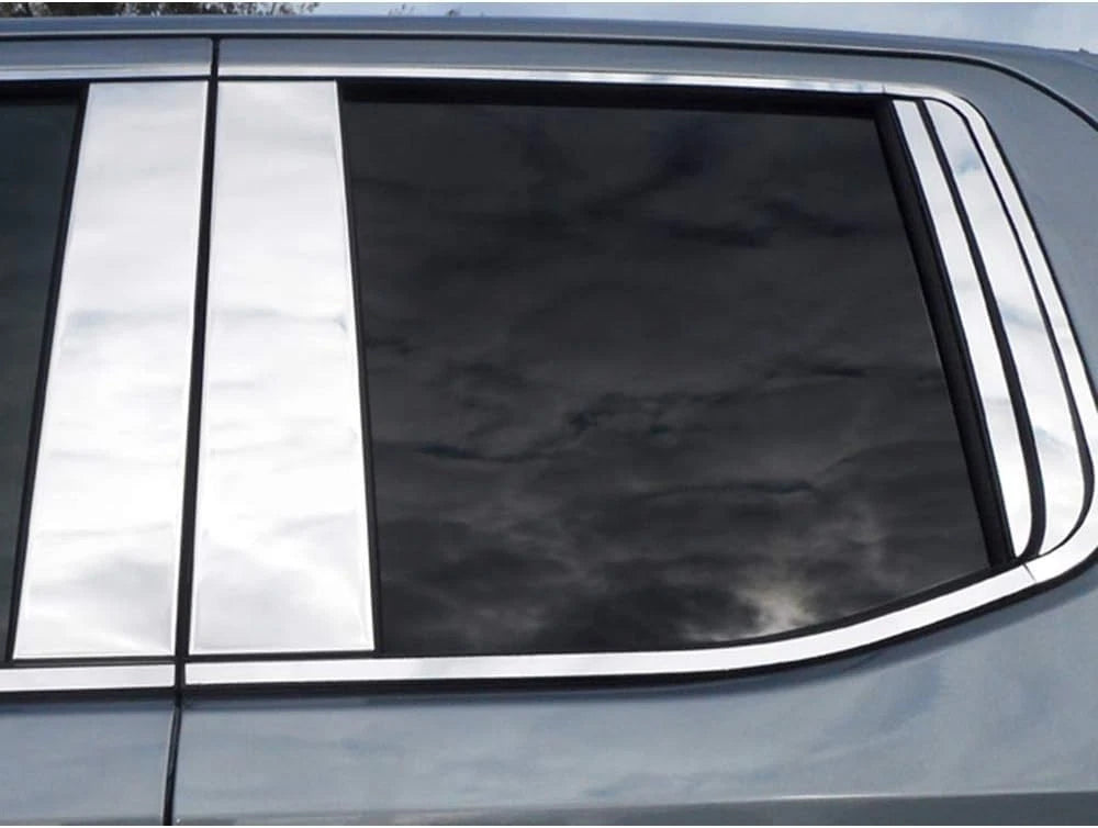 8pc Luxury FX Pillar Post Trim Replacement for Chevy Silverado 1500 (2019–2023) Double Cab