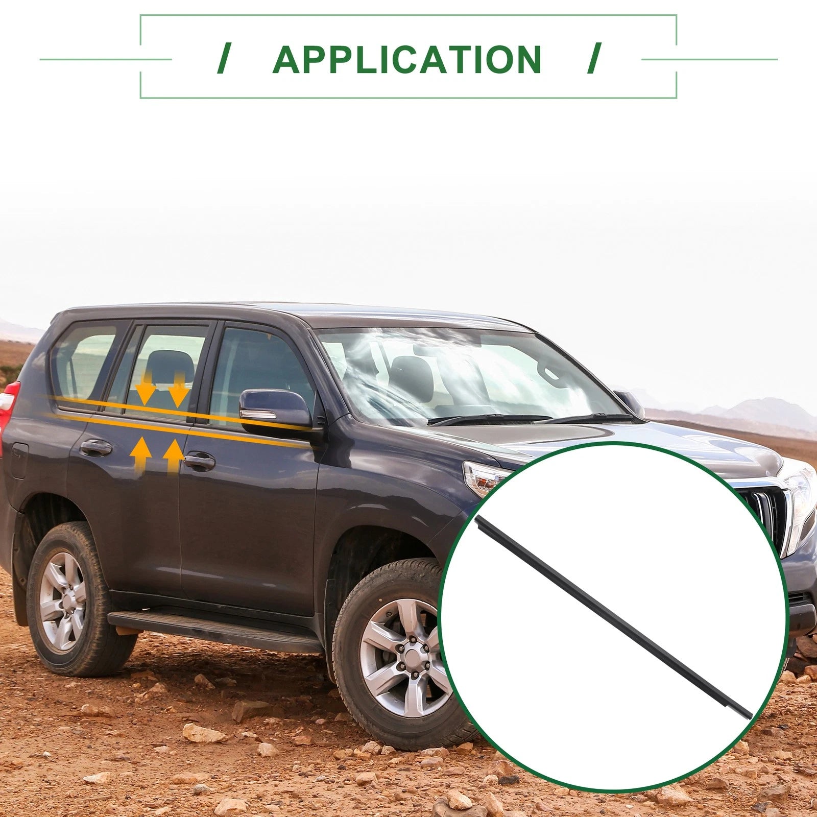 Front Right Weatherstrip Window Seal No. 7571160061 for Lexus GX470 (2003–2009)