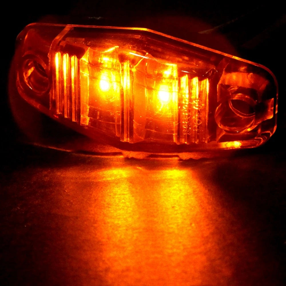 Set of 4 Amber Surface Mount Side Fender Marker Lights