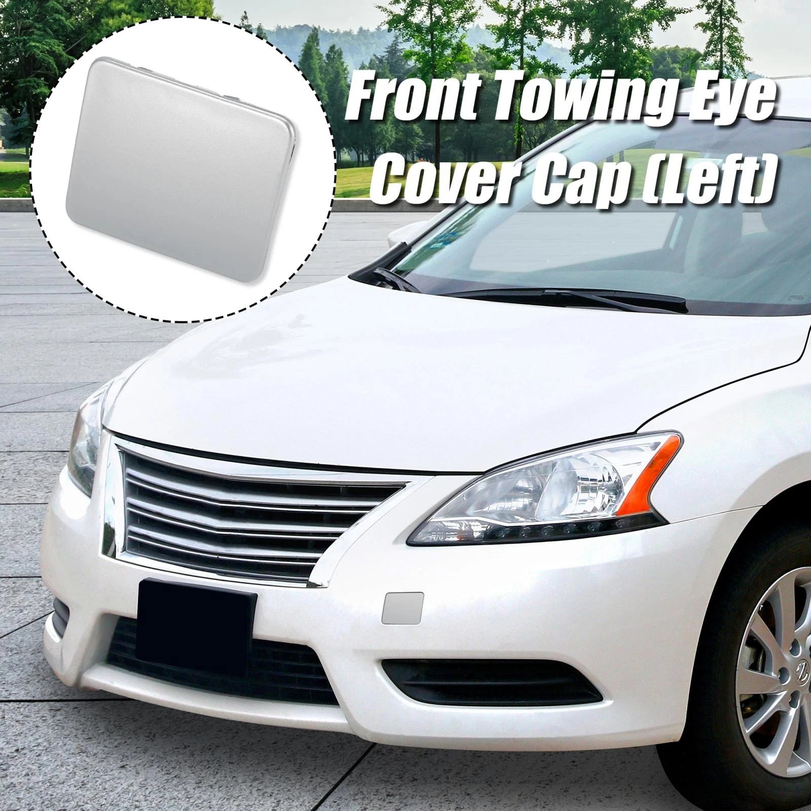 Front Bumper Tow Hook Eye Cover for Nissan Sentra (2013–2016) 622A0-3SH0A