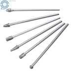 6X Rotary Aluminum 10mm Cut Burrs for Long Reach Carbide Burs 1/4" Shank