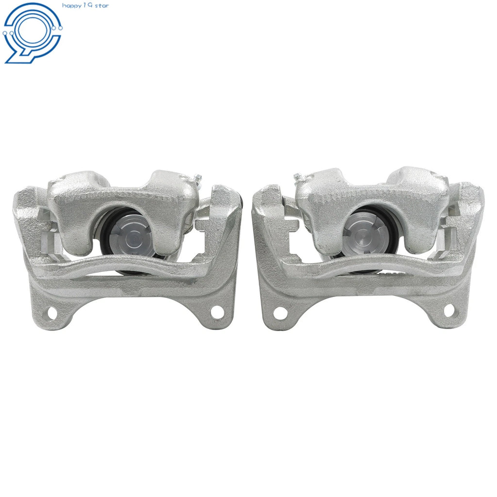 Pair Rear Brake Calipers w/ Bracket for Chevy Equinox Malibu GMC Terrain (2005–2023)
