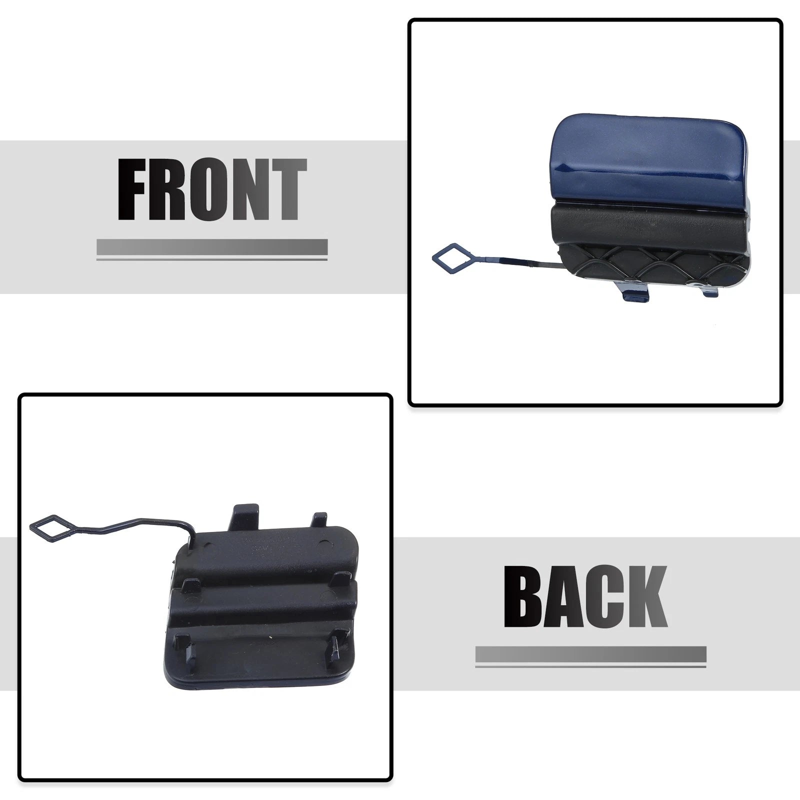 Rear Bumper Tow Hook Eye Hole Cover for Mercedes-Benz W205 (2015–2020) Blue 703820371878