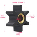 Jabsco Pump Flexible Impeller for (14750-0003, 128170-42070, 128176-42071)