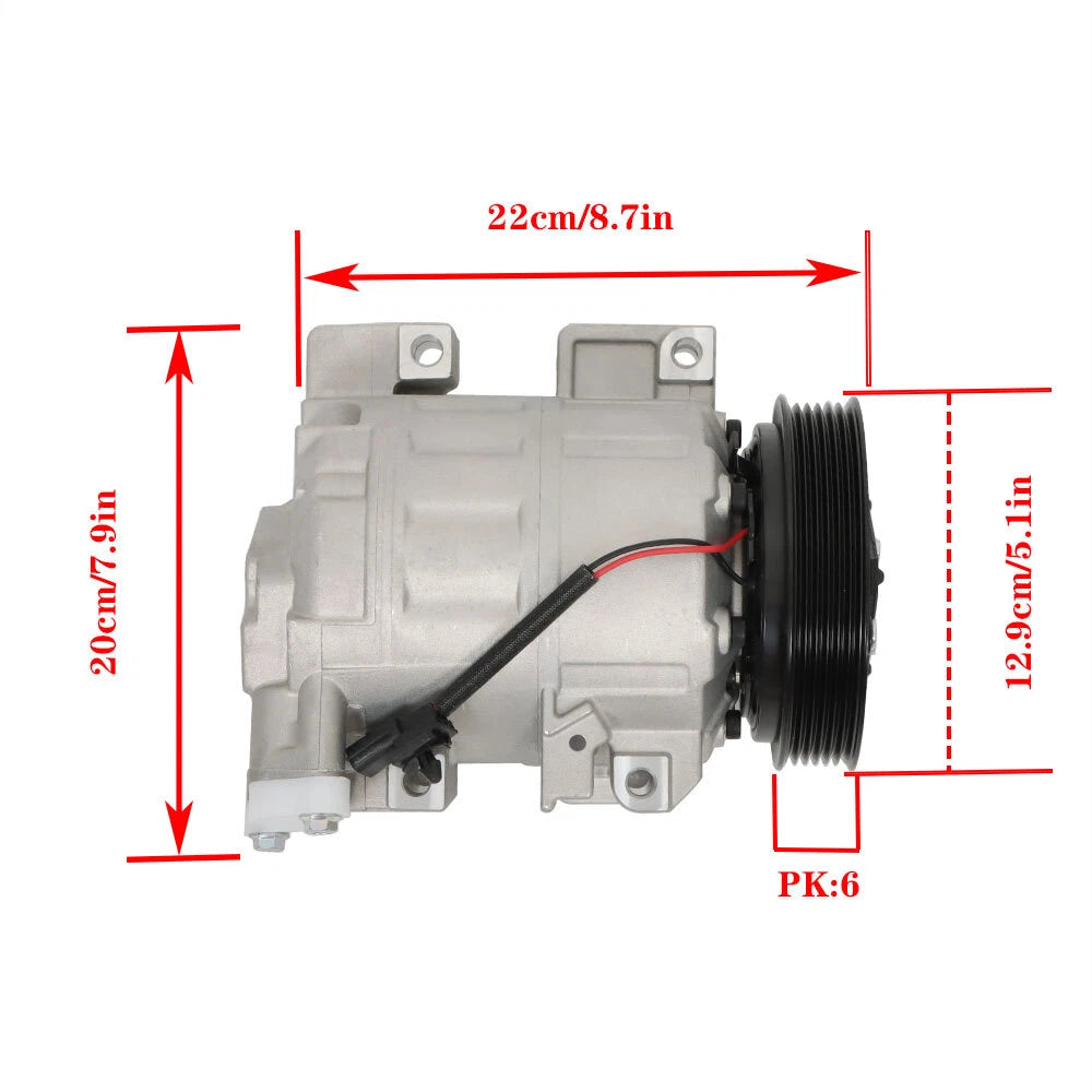 A/C Compressor with Clutch for Nissan Sentra (2007–2012)