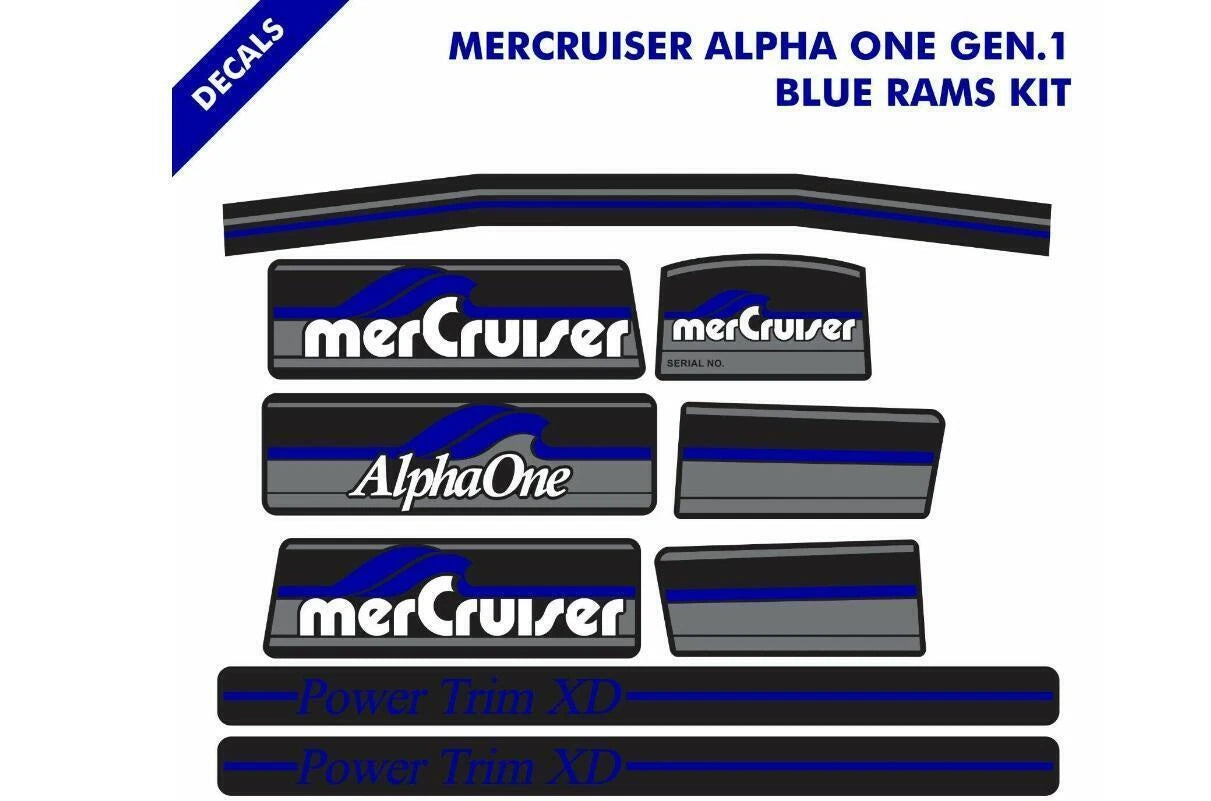 Decals Sticker for MerCruiser Alpha One Gen 1 (37-13682A90)