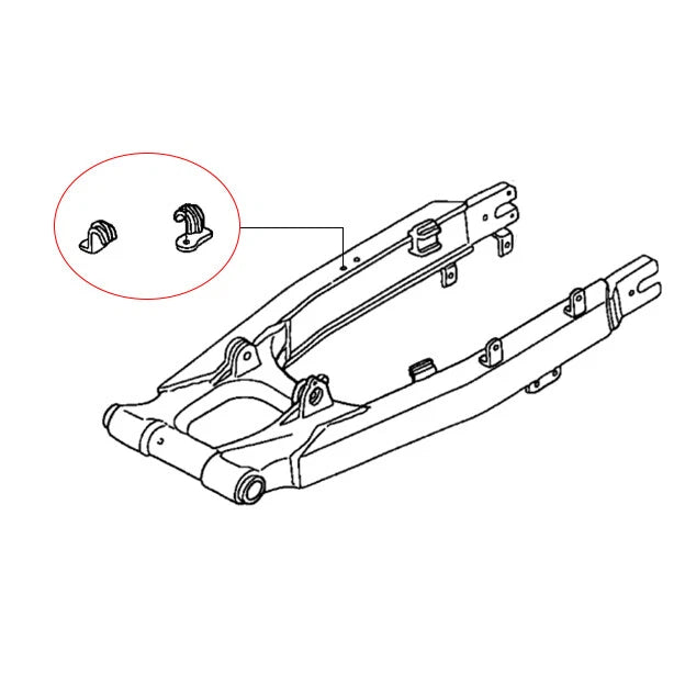 Rear Brake Line Clamp Guide for Honda XR 650L XR650L (1993–2025) Aluminum