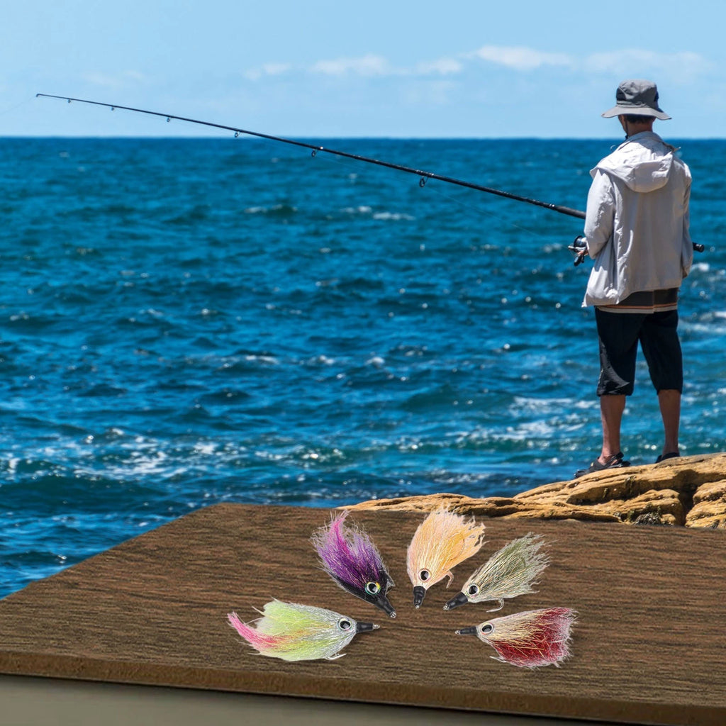 Set of 4 Double Hook Bait Fishing Lures with Carrying Box