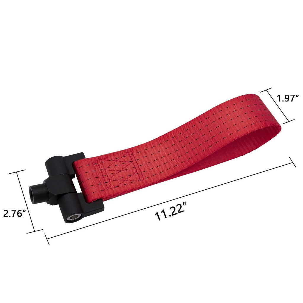 Front Bumper Tow Hook Racing Red Strip for Honda Fit 2nd Gen (2015-2020)