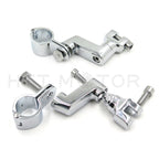 Longhorn Offset Peg Mounts 1 1/4" for Harley (Chrome)