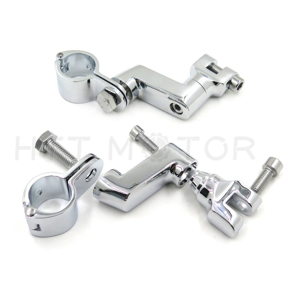 Longhorn Offset Peg Mounts 1 1/4" for Harley (Chrome)
