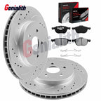 Front Brake Rotors & Pads for Ford Focus, Volvo C30, S40 (10.94 inch)