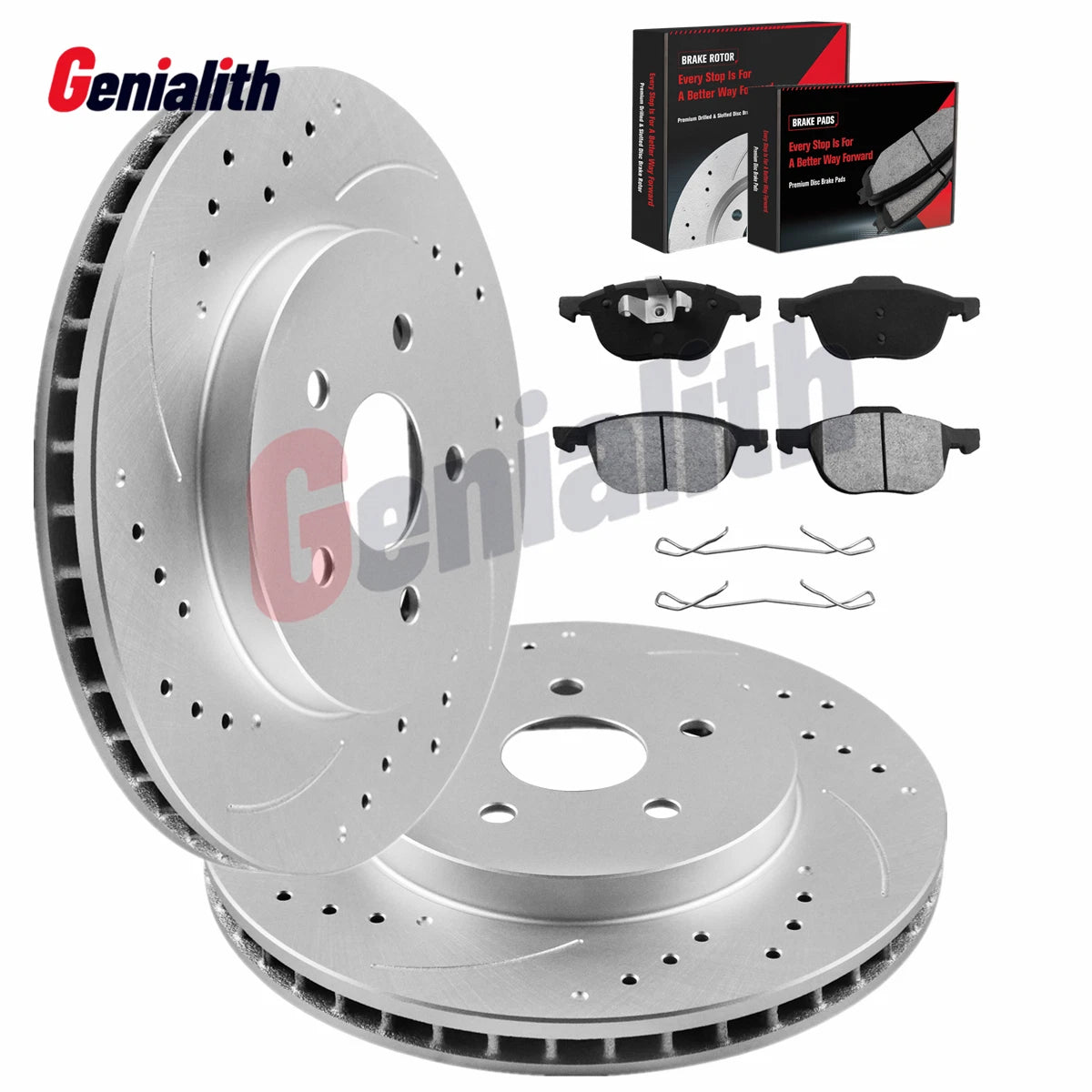 Front Brake Rotors & Pads for Ford Focus, Volvo C30, S40 (10.94 inch)