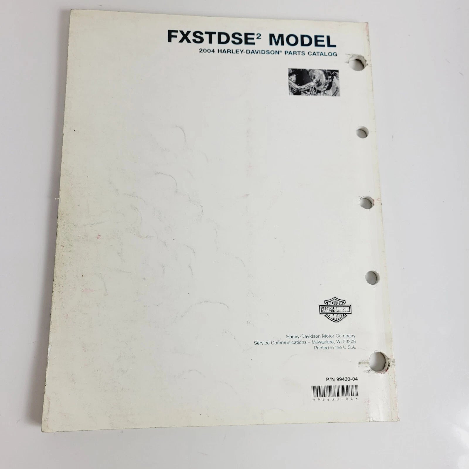 Parts Catalog for Harley-Davidson FXSTDSE2 (2004) Screamin' Eagle 99430-04