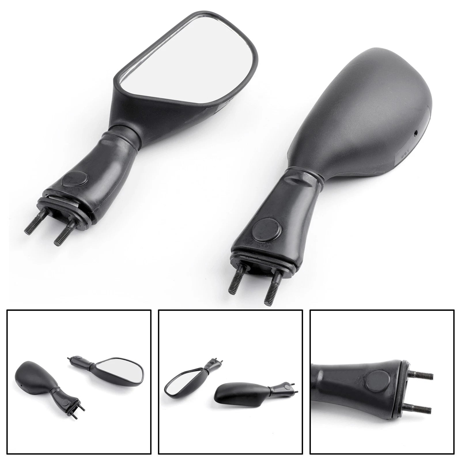 Mirrors for Kawasaki ZX6R (1998–2002), ZX9R (1998–2003) - Black