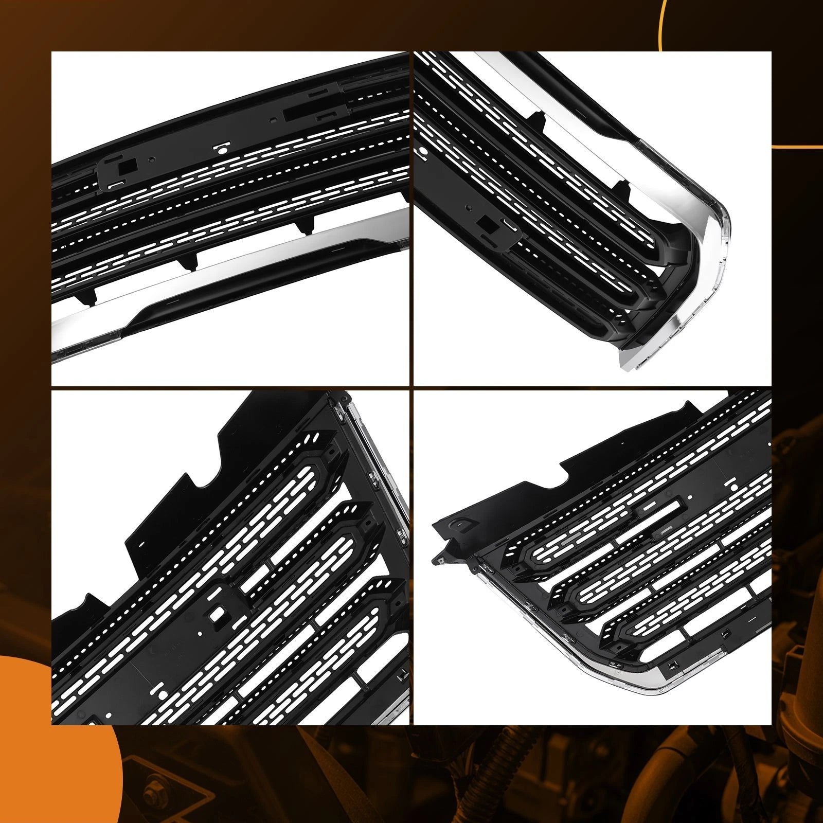 Front Bumper Grille for GMC Terrain SLE SL (2016–2017) 23379208 Chrome