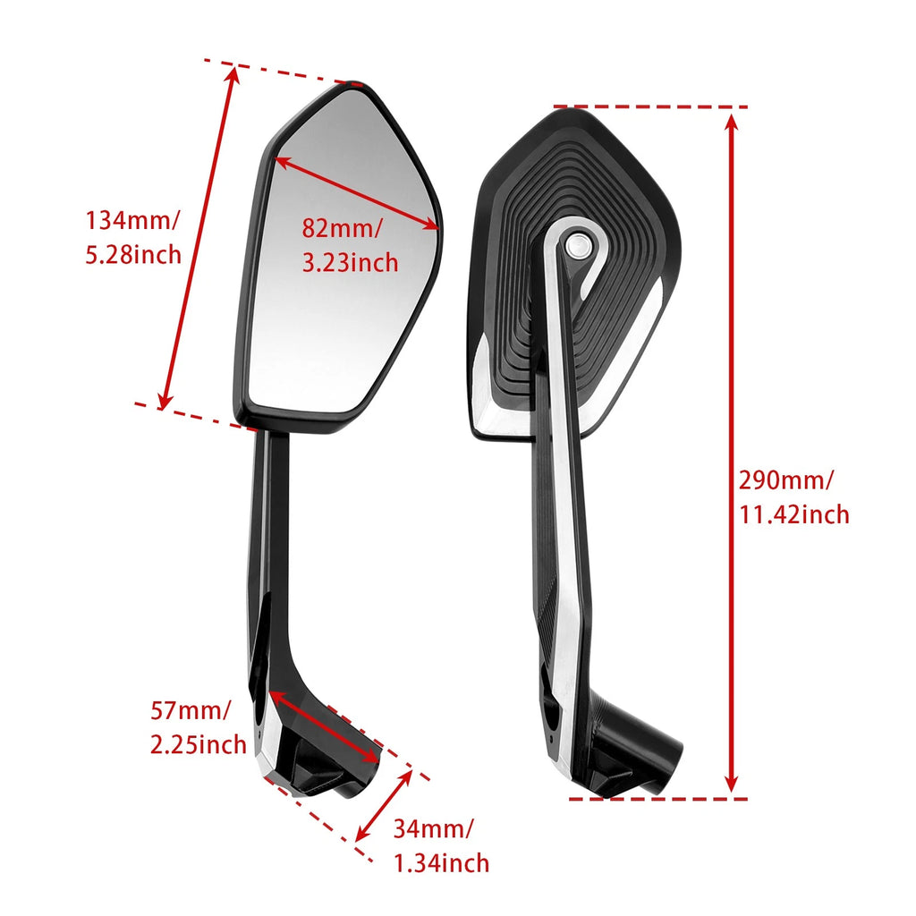 Pair Mirrors for BMW R 1250 GS/GSA/R (2018–2025) 51168406497 51168406498