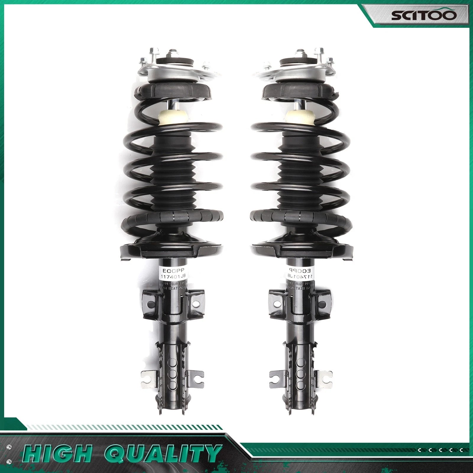 Set of 2 Front Struts Springs for Volvo S60 (2001–2009), V70 (2001–2007), S80 (1999–2006)