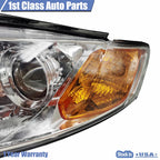 Front Left Headlight with Chrome Bezel for Kia Optima Magentis (2009–2010) 14470801