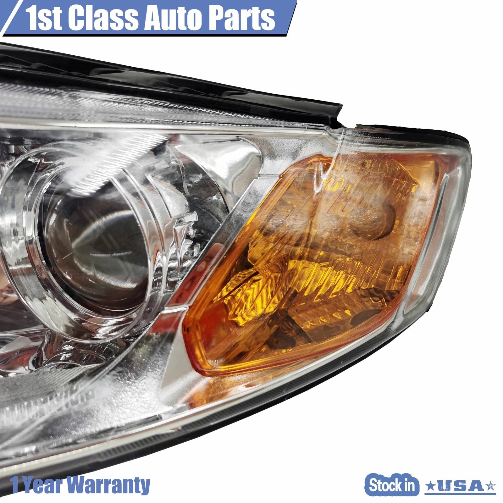Front Left Headlight with Chrome Bezel for Kia Optima Magentis (2009–2010) 14470801