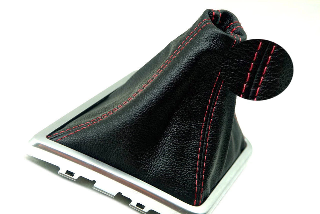 Manual Boot Leather Synthetic for Dodge Challenger (2008–2014) Red Stitch