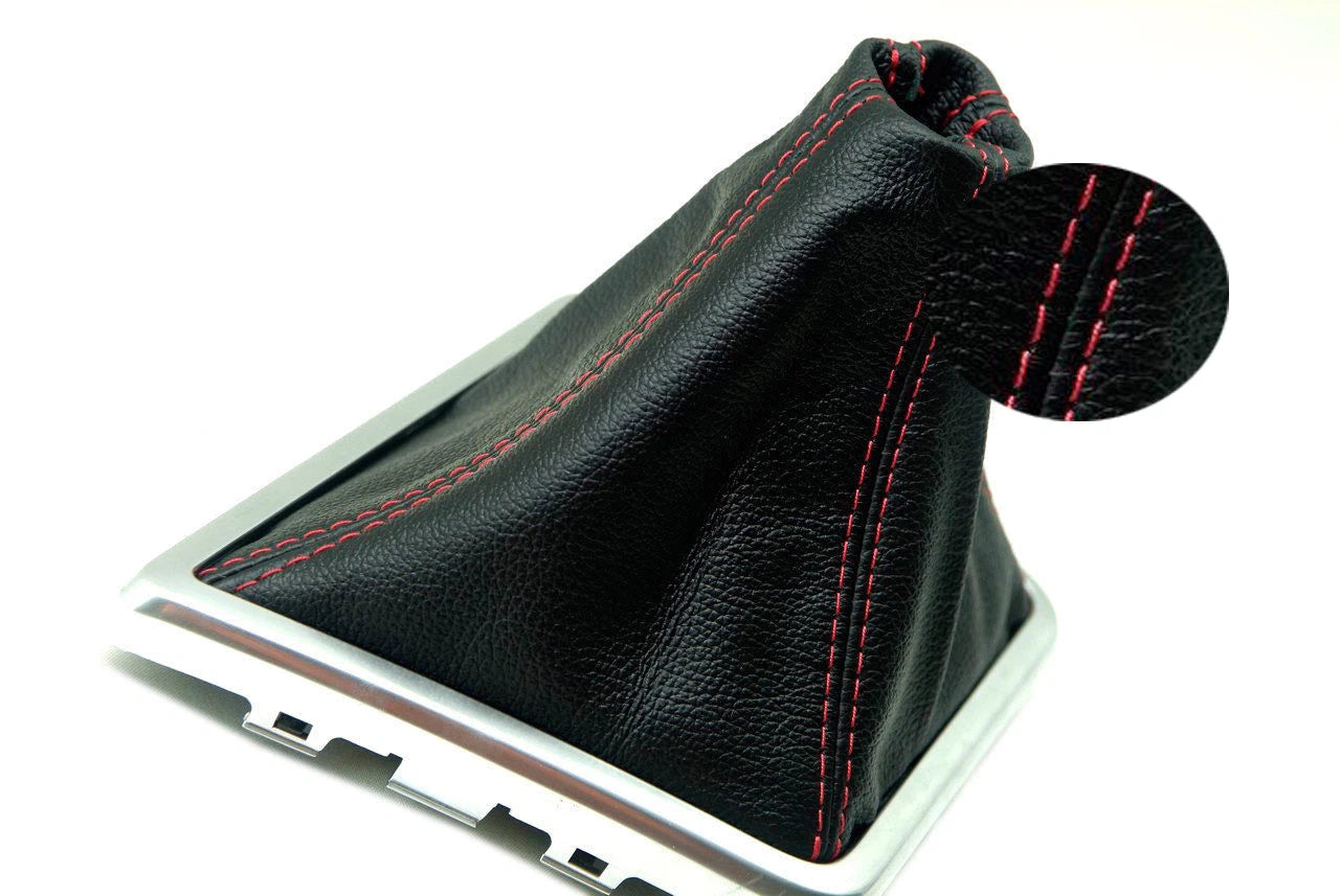 Manual Boot Leather Synthetic for Dodge Challenger (2008–2014) Red Stitch