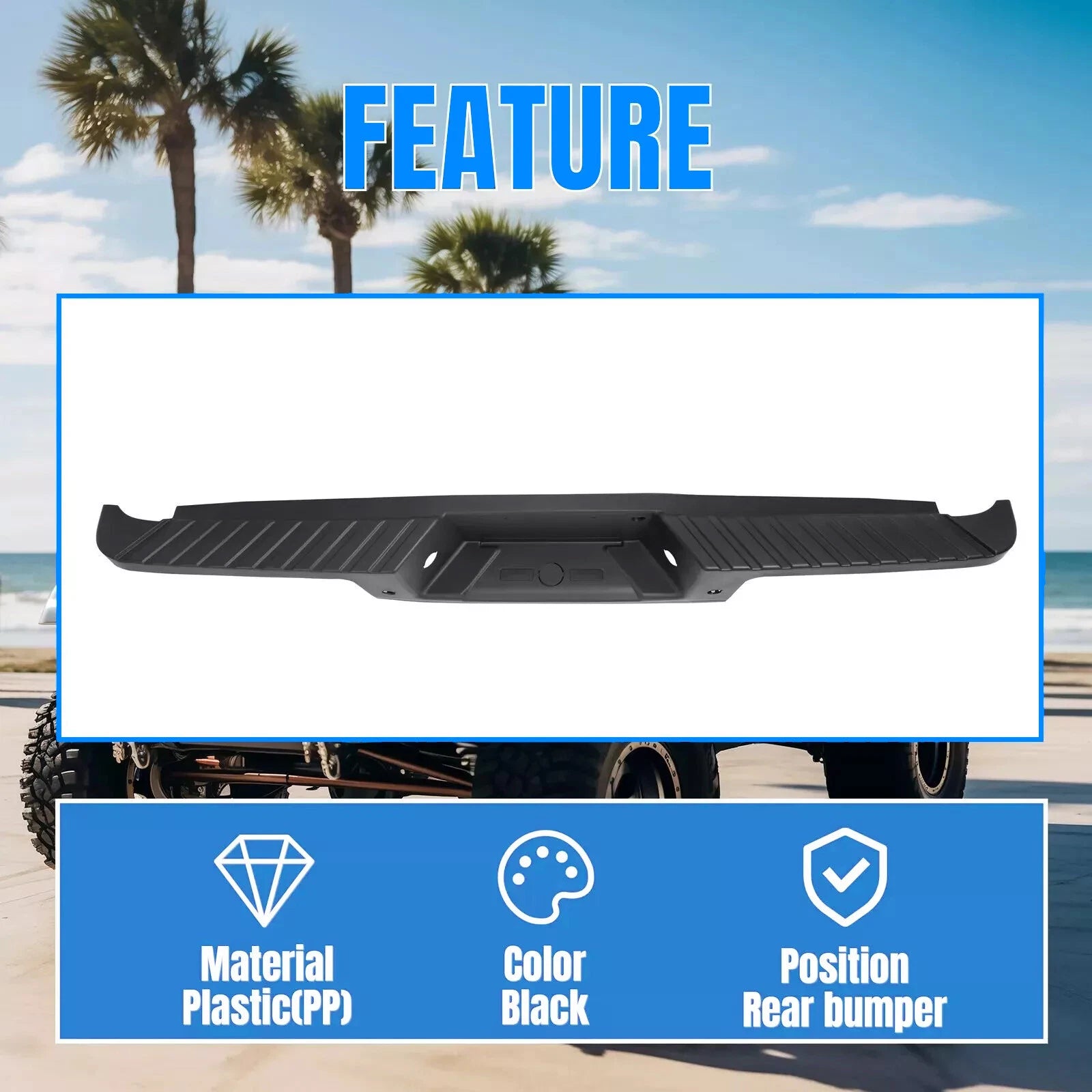 Rear Bumper Top Step Cover for Ford F-150 (2009–2014) - Black, Textured