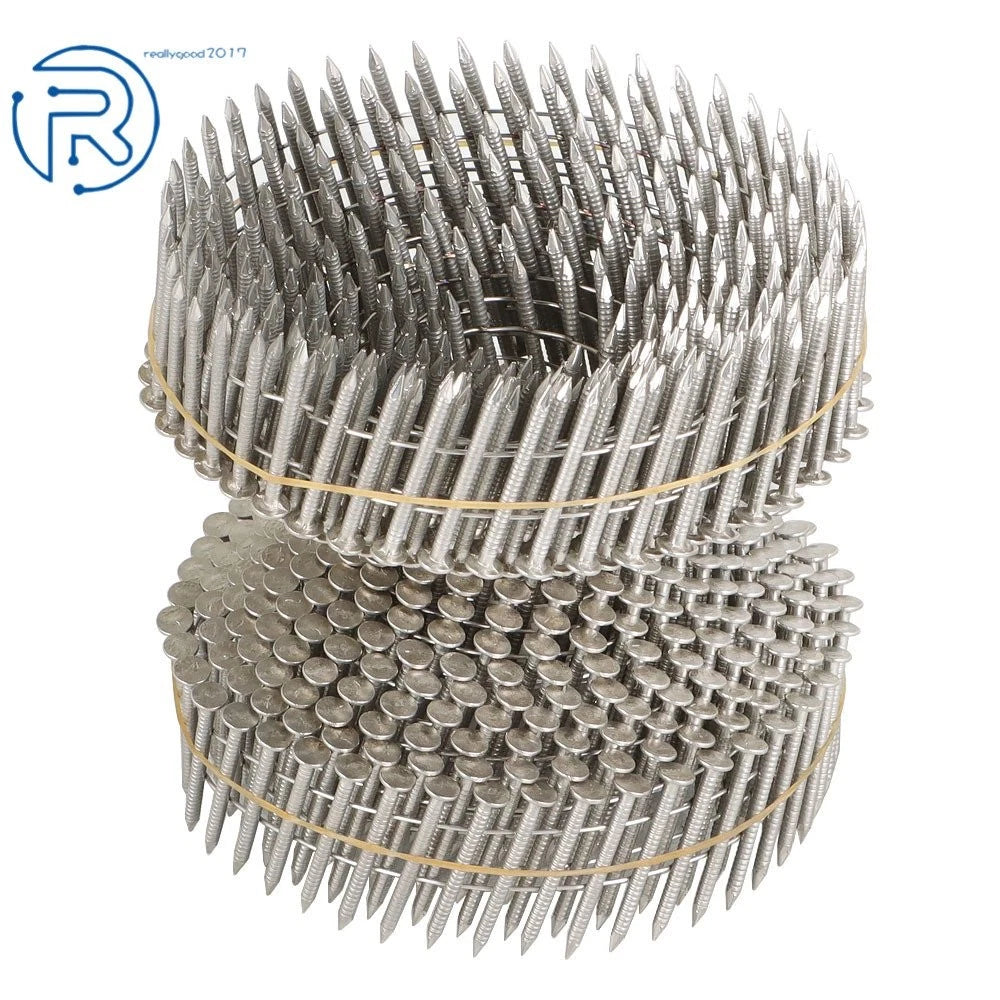 1200 Pcs 15 Degree Ring Shank Stainless Steel Siding Nails 1-1/4” ×.09”